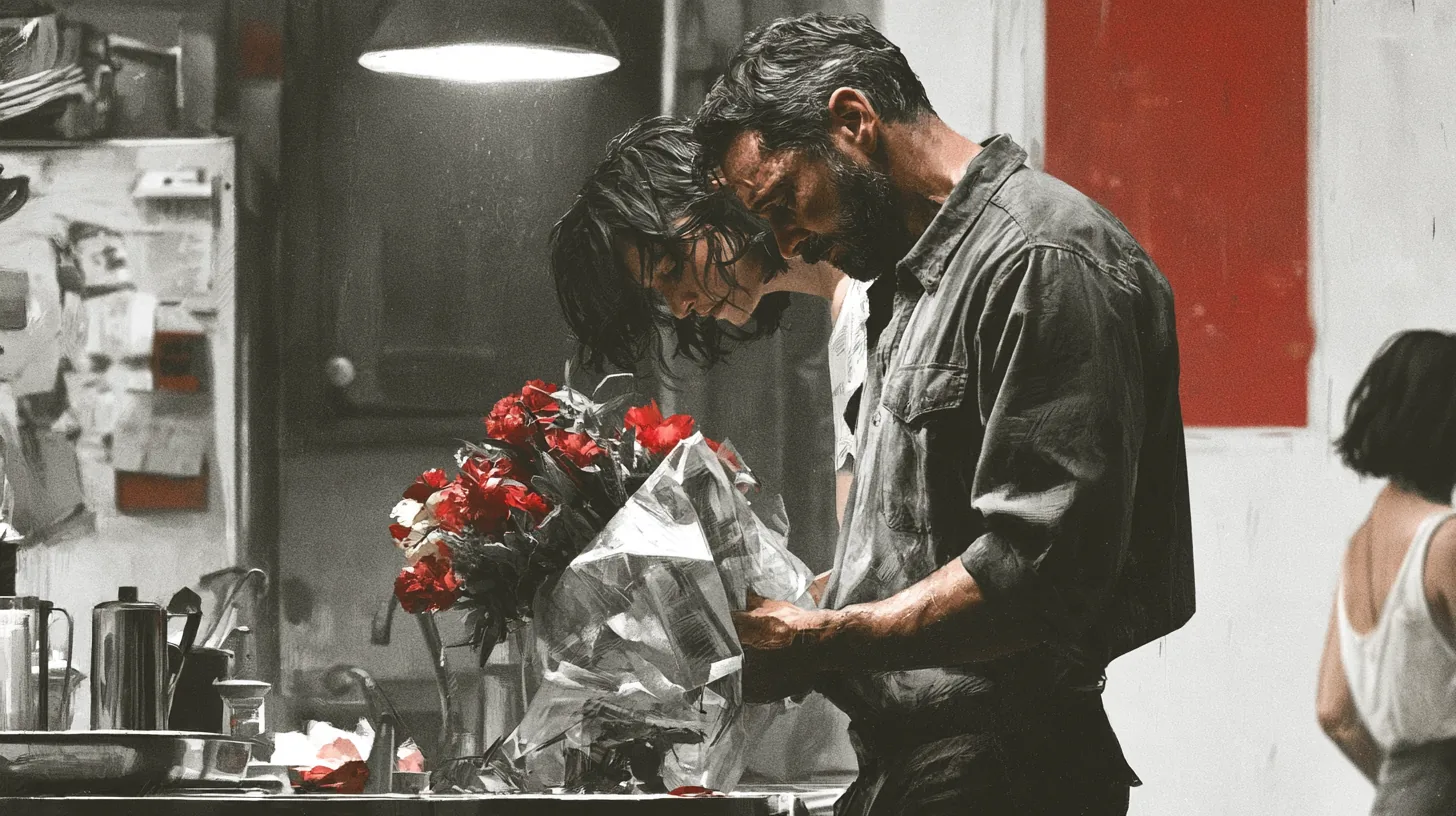 A couple reconnecting through a calm moment