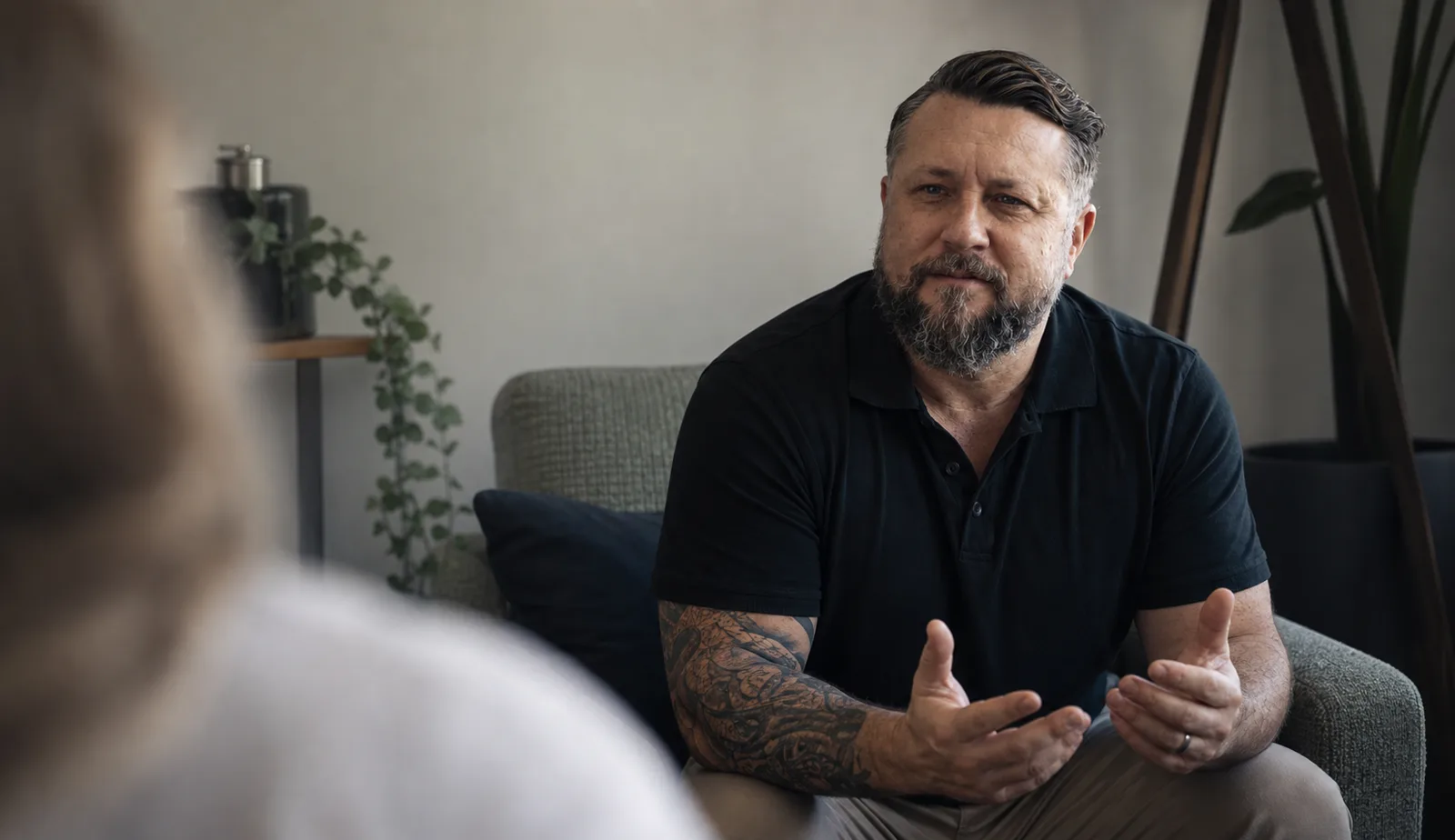 Leon Sheed listening during a private coaching conversation